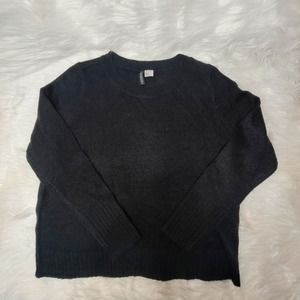 H&M Divided Black Knit Crew Neck Women's Sweater Size M